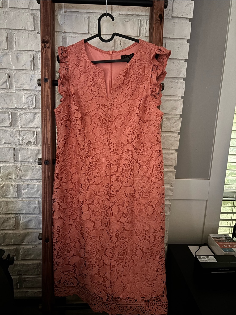 BNWT Laura Peachy Coral Lace Dress